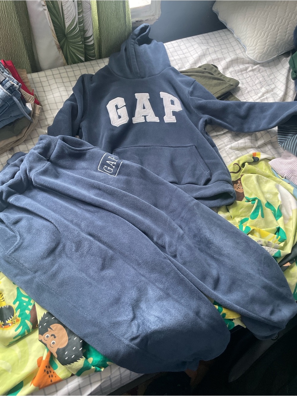 GAP Navy Blue Fleece Jogger Set
